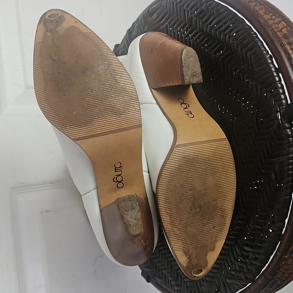 Dingo Vintage White Leather Western Cowboy Boots Laser Star Cutout Size 6.5 - Picture 10 of 15